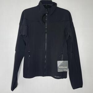 Eddie Bauer First Ascent Jacket S Black StormRepel Windbreaker Outdoor NEW Women